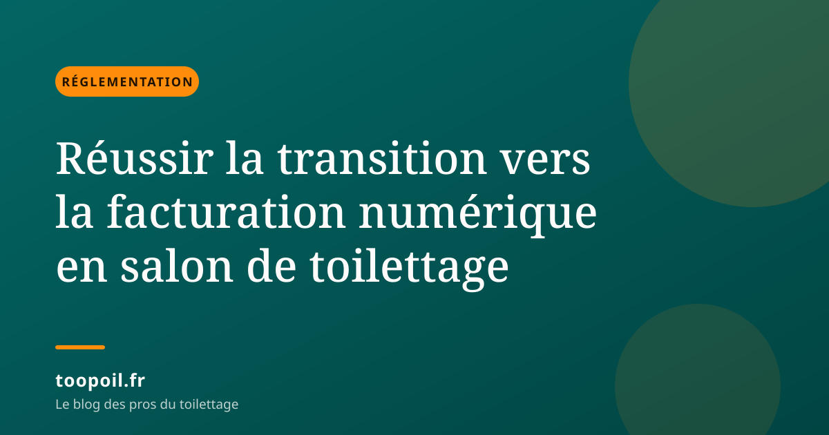 Réussir la transition vers la facturation numérique en salon de toilettage